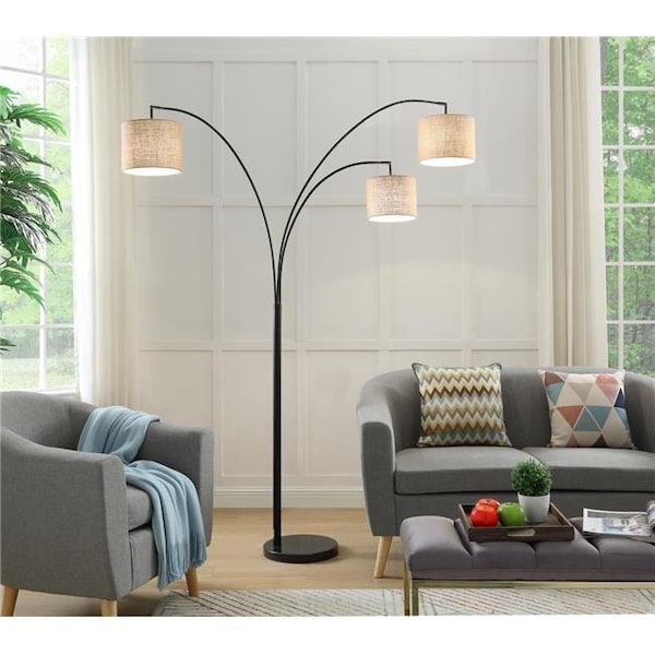 Myco Furniture CR940-BG 11 x 53 x 81 in. Carolyn Floor Lamp, Beige CR940-BG - main